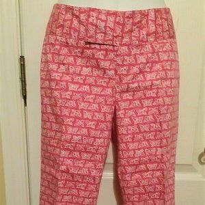 NWT Women Lilly Pulitzer Pink Bailey Capri Size 2